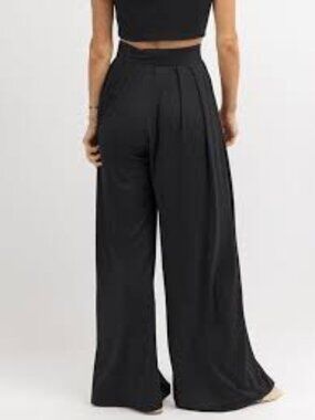 Stylive High-Rise Black Wide-Leg Pants Women’s Size 20W Flowy Casual Workwear